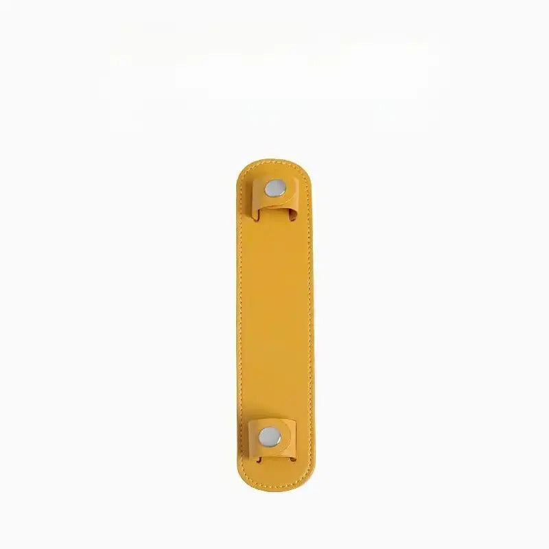 Mustard yellow leather bag strap replacement with silver hardware, artisan-crafted accessory for handbags