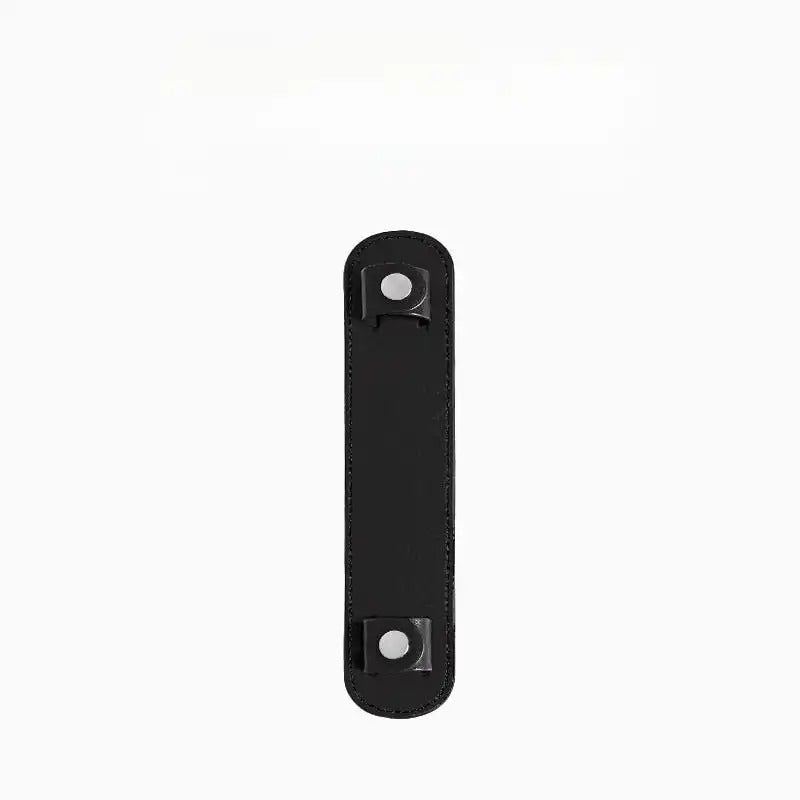 Black leather bag strap replacement with silver hardware, ideal for refreshing your favorite handbags.